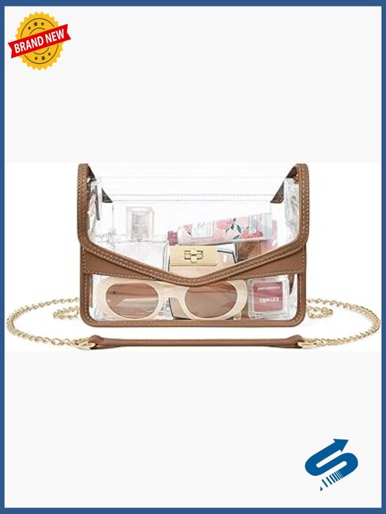 Handbags - Clear Crossbody Bag Stadium Approved PVC Purse Concerts Festivals